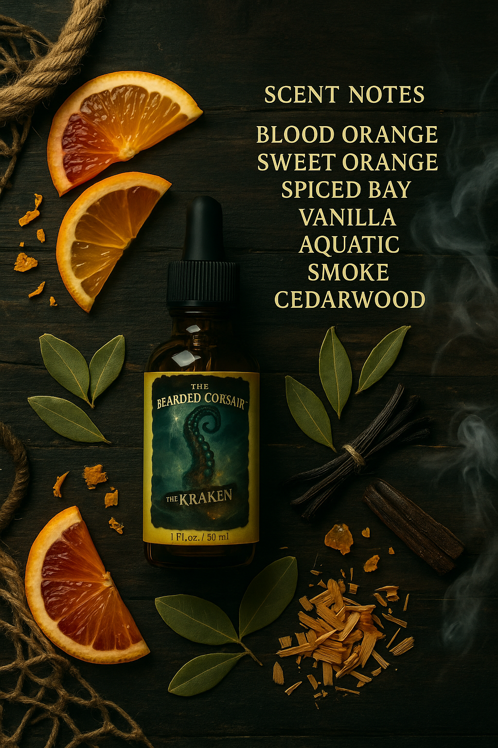 The Kraken – Citrus & Amber Beard Oil